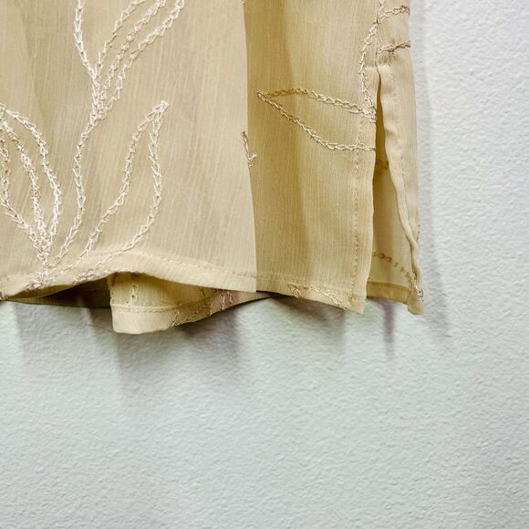 Vintage Blouse Large Sheer Blouse Flowy Evan Picone Vintage Floral Pattern Large - Picture 3 of 13